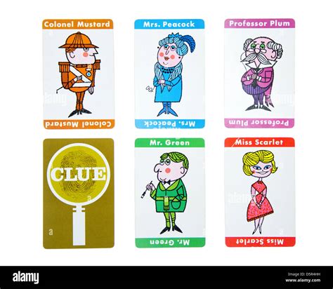 Clue Character Cards