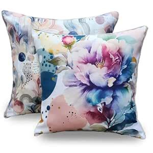 Buy Furnishya Reversible Cushion Cover 16 inch x 16 Inch Set of 2 ...