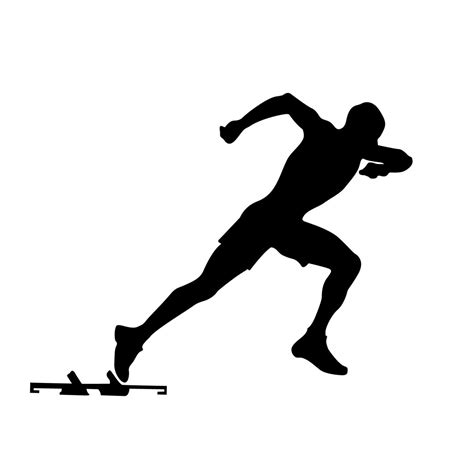 Track Runner Sprinter Silhouette Sports Wall Decal Custom - Etsy