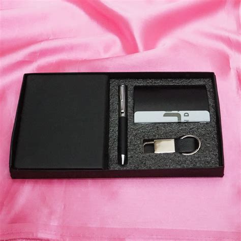 penhouse.in Black Color With Silver Cap Ball Pen With Dairy Cardholder ...