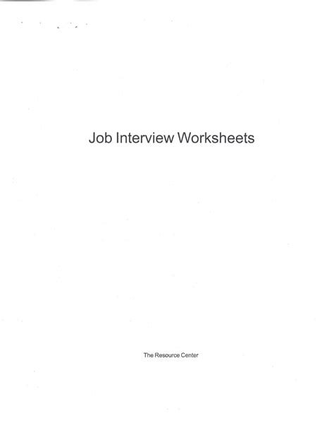 Image result for Interview Worksheet