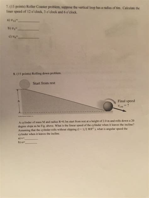 Image result for Physics Roller Coaster Loop Problem