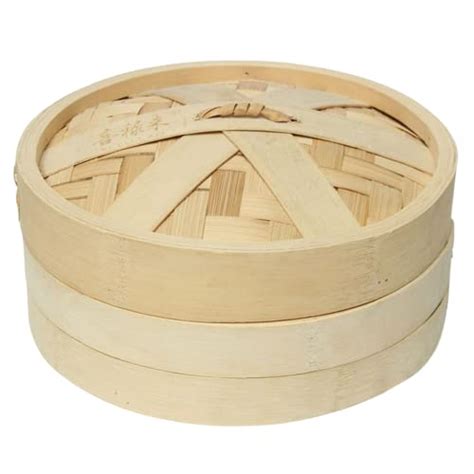 Srishti Crafts Natural Handmade Round Shape Bamboo Momos Steamer with ...