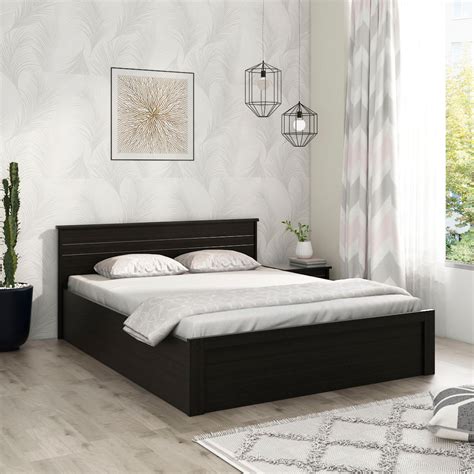 Buy Helios Rhine Rennes King Bed with Box Storage - Black from Helios ...