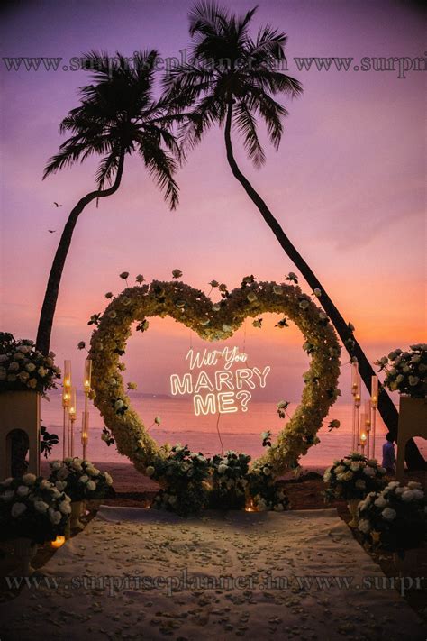 Romantic Beachside “Will You Marry Me?” Proposal Setup in Goa ...