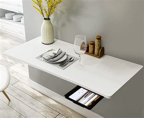 Torche (31.5x16 Inches Folding Wall Mounted Glossy Finish Wood Study ...