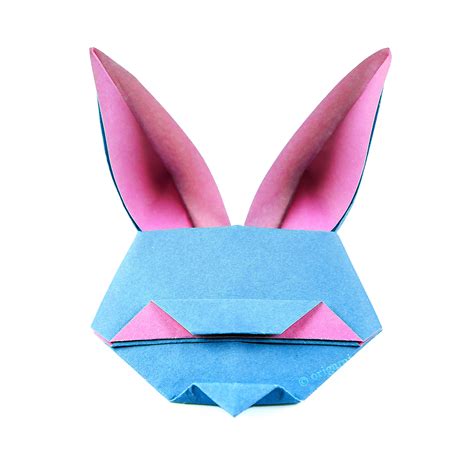 How To Make An Origami Rabbit Mask Face - Folding Instructions - Origami Guide