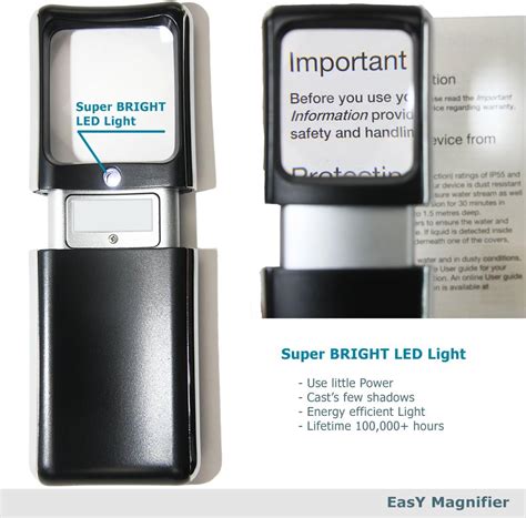 Buy Macular Degeneration Magnifying Glasses with LED Light 2Pack; Small ...