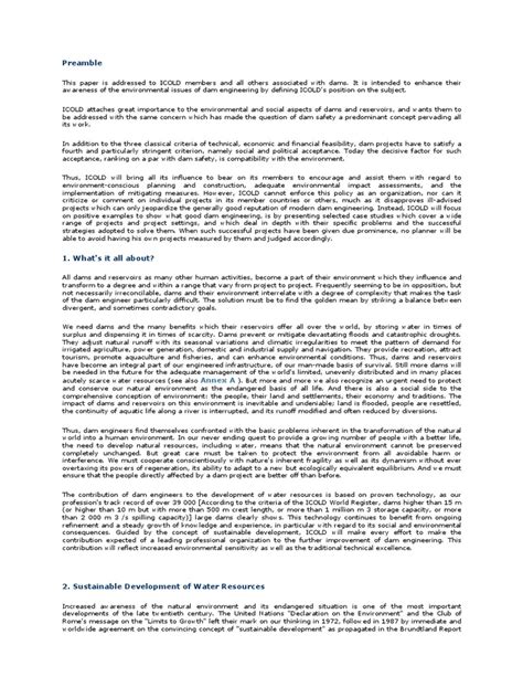 Position Paper Environment | Download Free PDF | Energy Development | Water