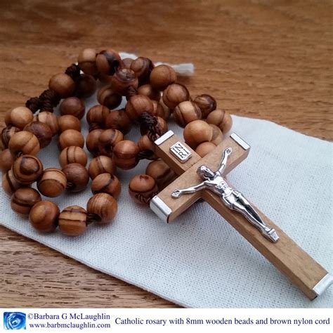 Large Bead Wooden Rosary – Barbara G. McLaughlin