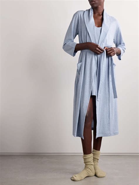SKIN Carina organic Pima cotton-jersey robe | NET-A-PORTER