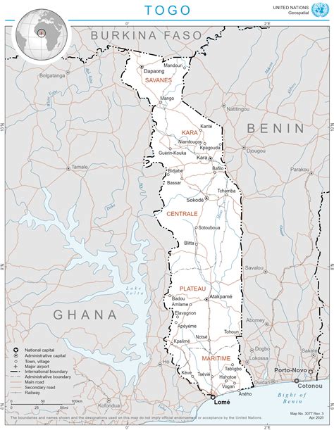 Map of countries : Togo