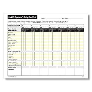ComplyRight Forklift Daily Checklist : Amazon.in: Office Products