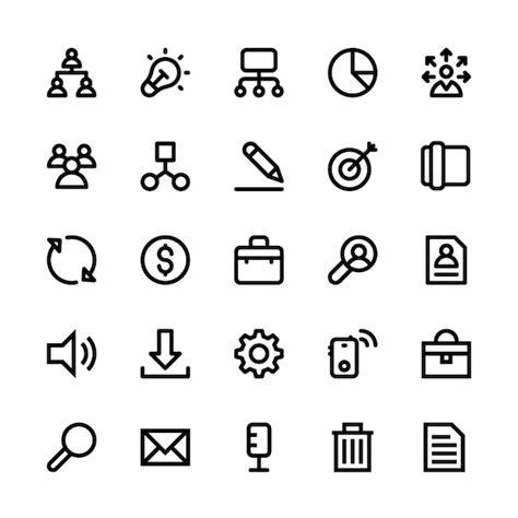 Project management icons | Premium Vector