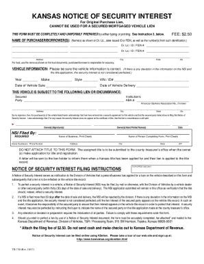 Fillable Online Kansas Department of Revenue E-lien SiteKansas ...