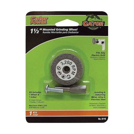 Gator Finishing GRIND WHEEL 1.5""X3/8"" 6115 | Zoro