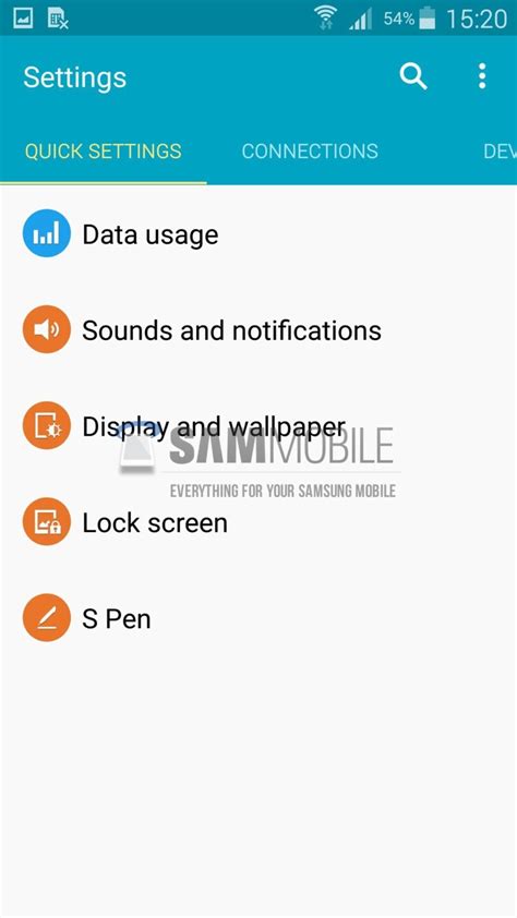 Image result for Note 4 App Setting