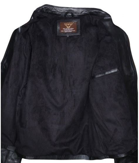 MOZRI 100 % Genuine Leather Black Jacket for Men's ( Size :- XS to 4XL)