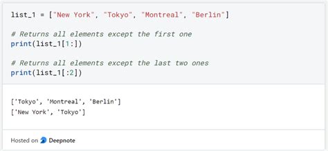 Example of List in Python 的图像结果