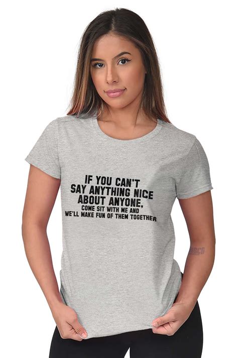 Cant Say Anything Nice Funny Rude Humor Gift Womens Short Sleeve Ladies ...