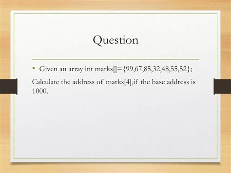 Image result for One-Dimensional Array Example