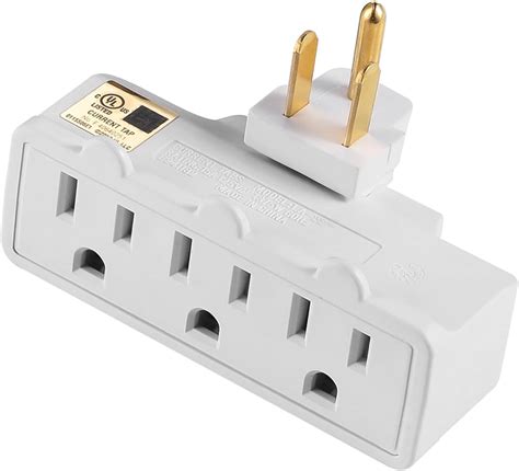 Amazon.com: UL Listed 3 Outlet Wall Adapter, FiiMan 3-Prong Grounded ...