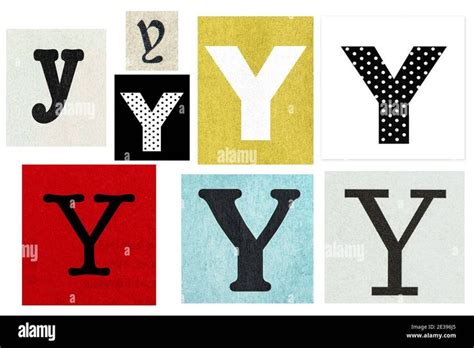 magazine cutout letter y