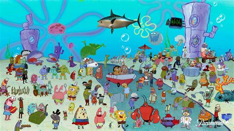 All Spongebob Characters Fish Spongebob Squarepants Patrick Jelly Fish