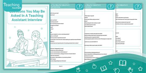 Teaching Assistant Job Interview Questions 的图像结果