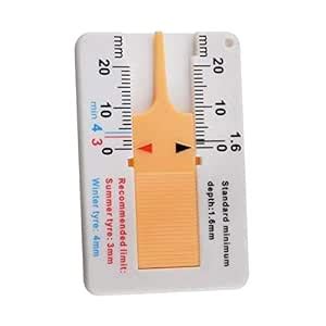 BEESCLOVER Tyre Tread Depth Gauge Caliper Car Motorcycle Caravan ...