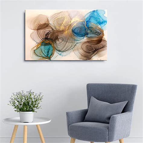 999STORE Wooden Stretched Framed Painting Big Size for Wall Abstract ...