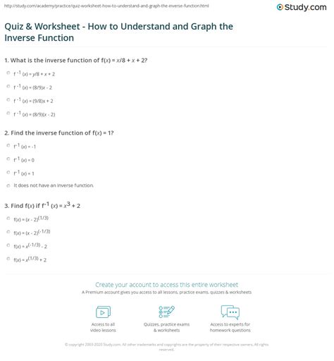 Image result for Inverse Function Exercises