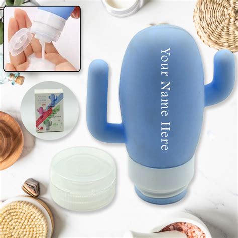 Cactus Shape Portable Silicone Travel Bottles Set | DeoDap