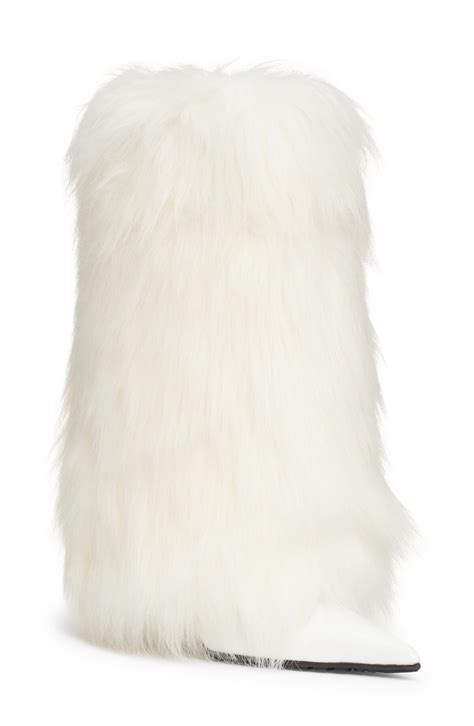 Faux Fur Knee High Boot - Editorialist