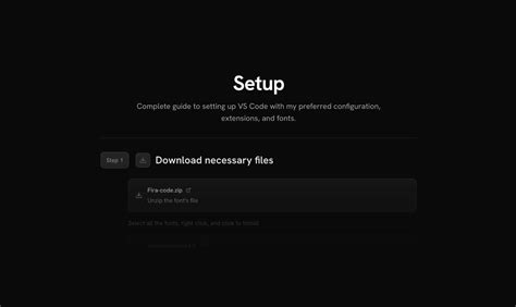 Setup Guide - VS Code Configuration