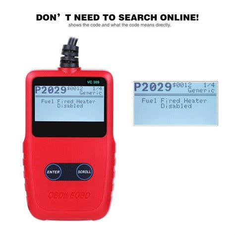 Buy VC309 OBD2 Scanner Code Reader Car Engine Diagnostic Tool Car Fault ...