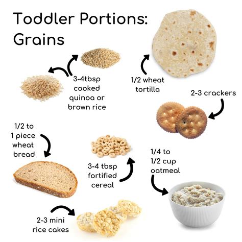 Toddler Portions for Grains | Comidas saludables para niños pequeños, Alimentos para bebes ...