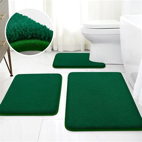 Amazon.com: HOMEIDEAS Upgraded Bathroom Rugs Set 3 Piece, Extra Thick ...