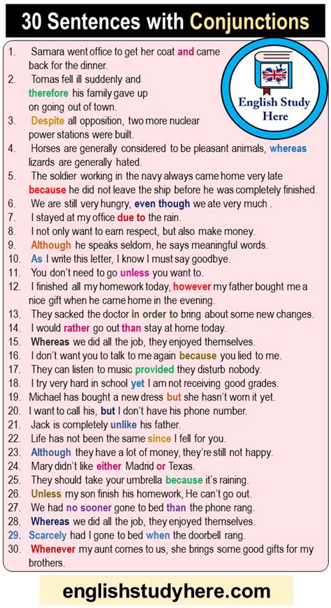 Image result for An Example of a Sentence Using Comjunction