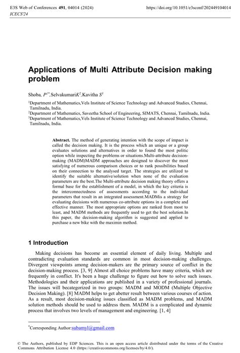 Image result for Multi-Attribute Decision-Making Chart