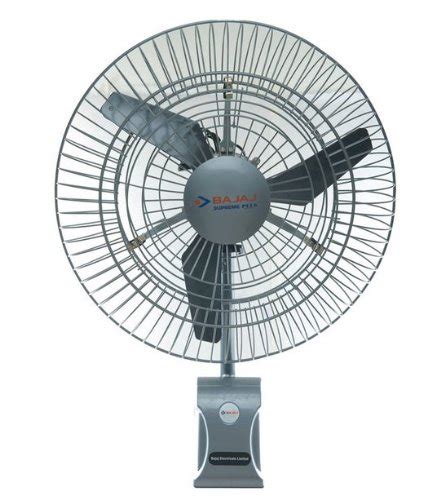 Bajaj Supreme Plus 175-Watt Air Circulator Wall Fan (Silver Grey ...