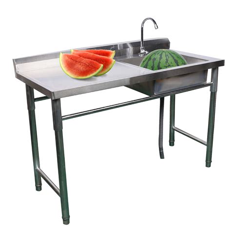 Buy Commercial Kitchen Sinks with Drainboard, Stainless Steel 1 ...
