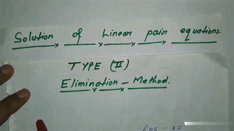 Image result for Elimination Method Class 10