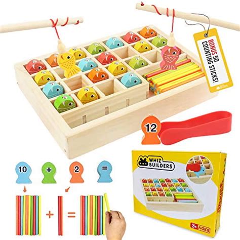 Wooden Fishing Games : Math Counters Toy Toddlers & India | Ubuy