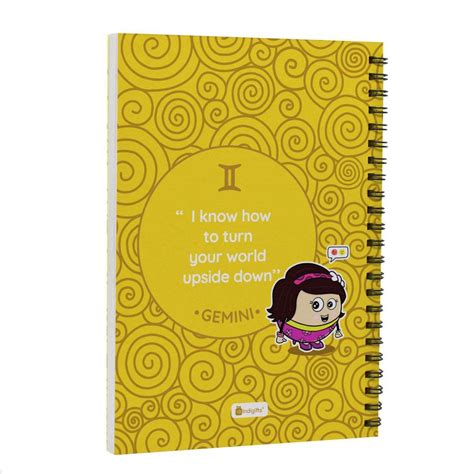 Gemini The Chatter box Yellow Diary – Indigifts