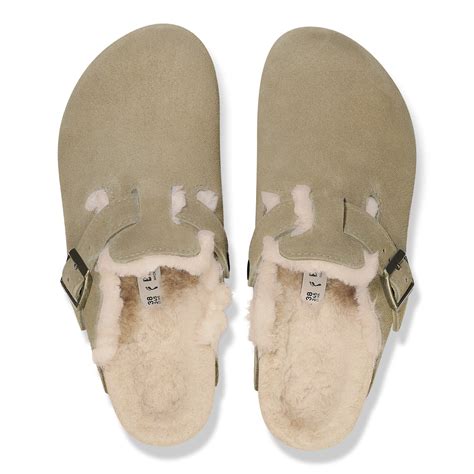 Boston Shearling Suede Leather Taupe | BIRKENSTOCK