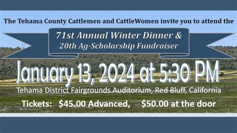TCCA & TCCW Winter Dinner, Tehama District Fairgrounds, Red Bluff ...