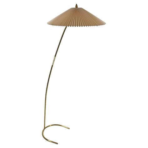 Vintage 1950s Mid-Century Rupert Nikoll Brass Floor Lamp Pleated Shade ...