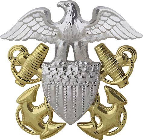 U.S. Navy Officer Cap Insignia - Openclipart