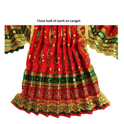 Hanuman Ji Dress - Size No. 4 - for Idol height of 2 feet/ 24" Inch ...